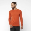 Salomon Cross Run LS Tee M - Burnt Ochre - férfi