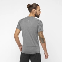 Salomon Cross Run SS Tee M - Depp Black/Heather - férfi thumbnail