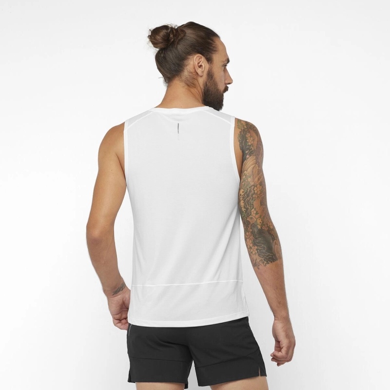 Salomon Cross Run Tank M - White - férfi (White)