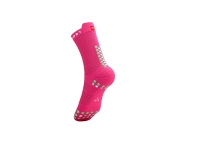 CompresSport Pro Racing Socks V4.0 Quarter - Hot Pink/Summer Green (379) thumbnail