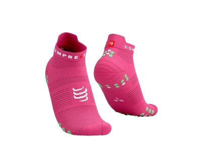 CompresSport Pro Racing Socks V4.0 Low - Hot Pink/Summer Green (379) thumbnail