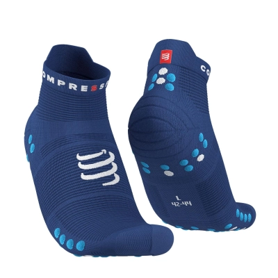 CompresSport Pro Racing Socks V4.0 Low - Sodalite/Fluo Blue (533) kép