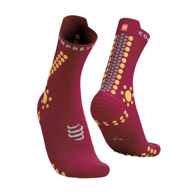CompresSport Pro Racing Socks V4.0 Trail - Persian Red/Blazing Orange (313) kép