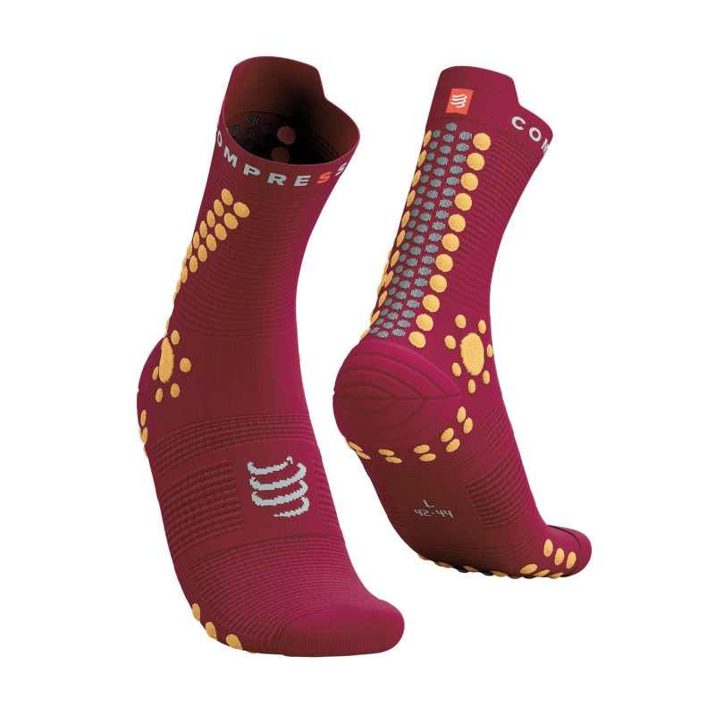 CompresSport Pro Racing Socks V4.0 Trail - Persian Red/Blazing Orange (313)