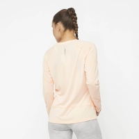 Salomon Cross Run LS Tee W - Cream Tan/Heather - női thumbnail