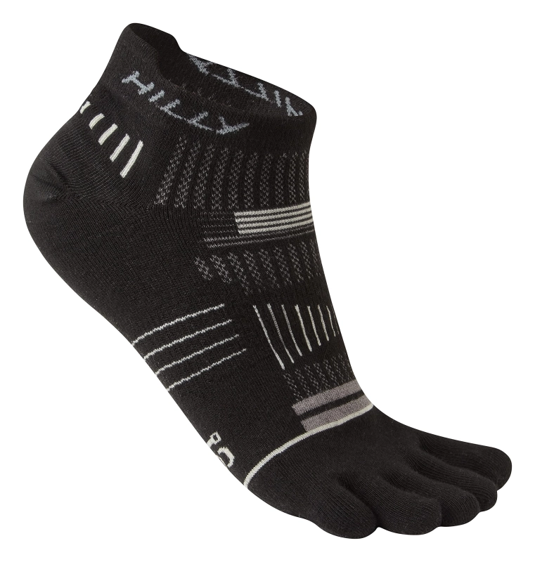 Hilly Toes Socklet Min - (Black/Grey/Light Grey)