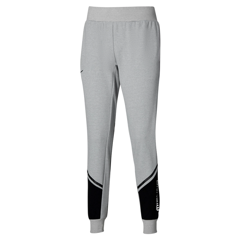 Mizuno Athletics Sweat Pant - Gray Melange -női (05)