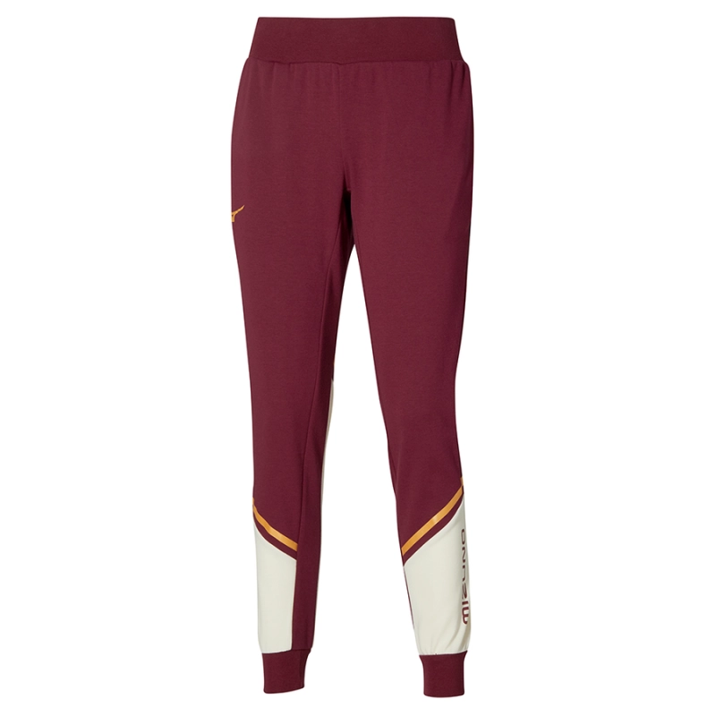 Mizuno Athletics Sweat Pant - Cabarnet -női (62)