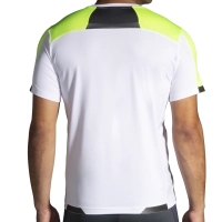 Brooks Run Visible Short Sleeve - férfi (White/Asphalt/Nightlife) thumbnail