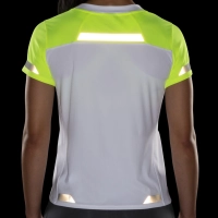 Brooks Run Visible Short Sleeve - női (White/Nightlife) thumbnail