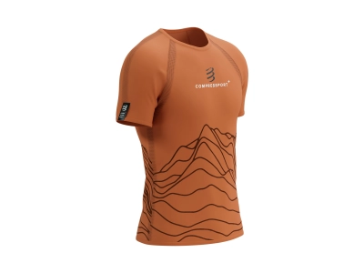 CompresSport Training SS Tshirt M - Rust/Black - férfi kép