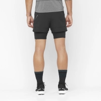 Salomon Cross 2IN1 Shorts M - Deep Black - férfi thumbnail