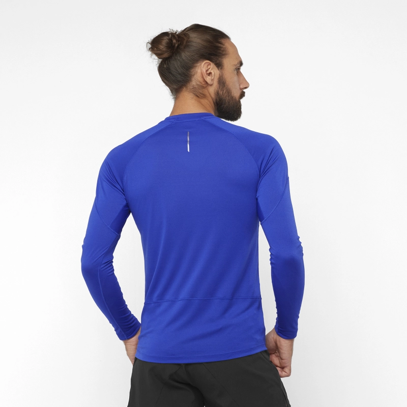 Salomon Cross Run LS Tee M - Surf The Web - férfi