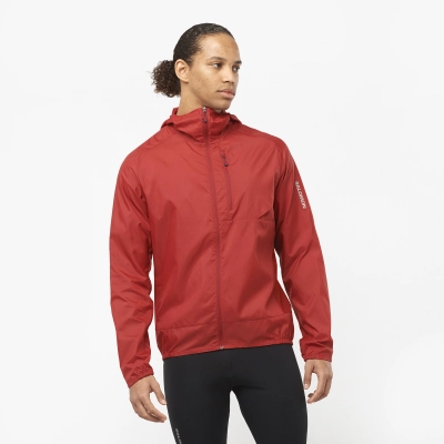 Salomon Bonatti Cross FZ Hoodie M - Red Dahlia/Car - férfi (Red Dahlia/Car) kép