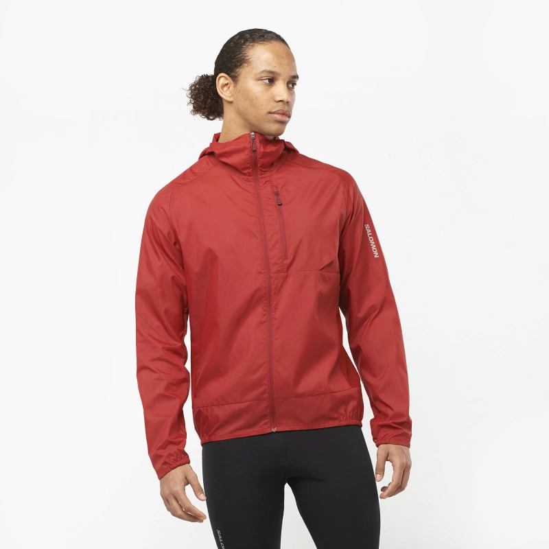 Salomon Bonatti Cross FZ Hoodie M - Red Dahlia/Car - férfi (Red Dahlia/Car)