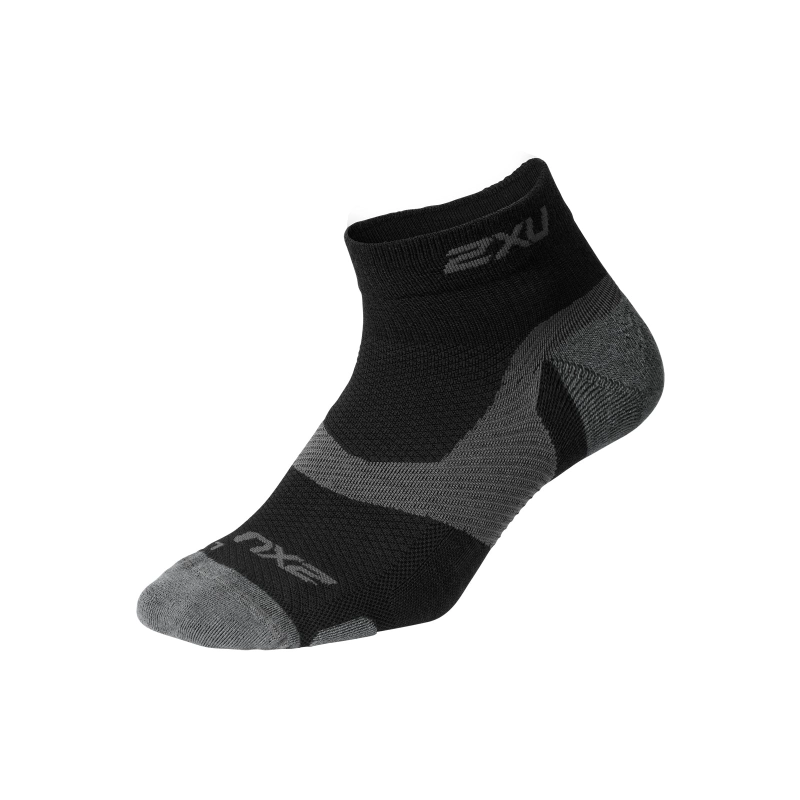 2XU Vectr Merino L.C. 1/4 Crew Sock (BLK/TTM)