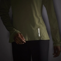 Salomon Cross Run LS Tee W - Deep Lichen Green - női thumbnail