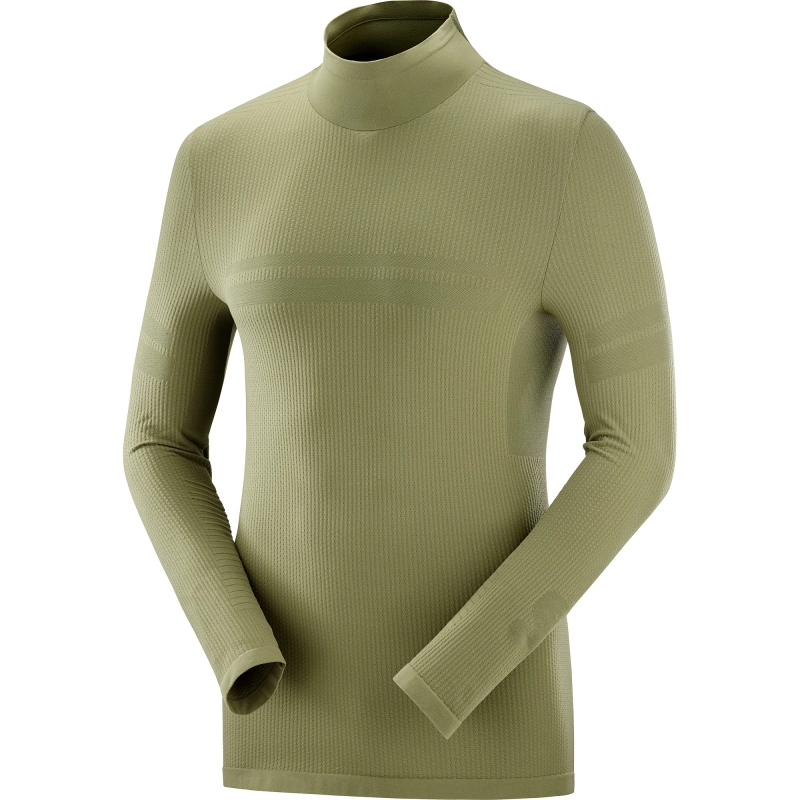 Salomon Sntial Warm LS TOP M - férfi (Deep Lichen Green)