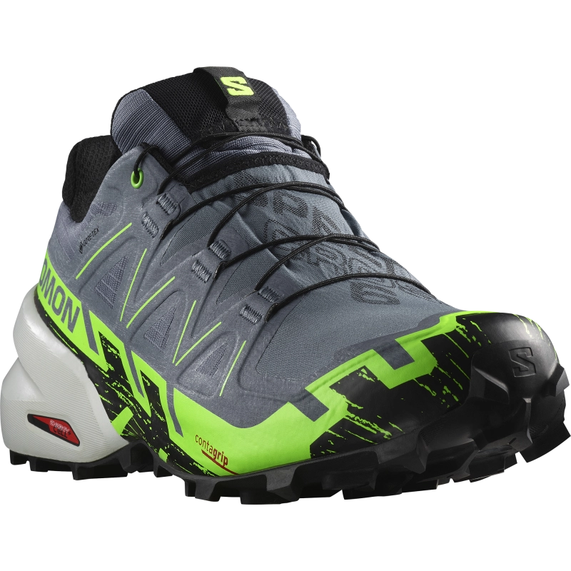 Salomon Speedcross 6 GTX - férfi (Flint Stone/Green Gecko/Black)