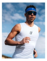 CompresSport Thin Headband On/Off (Dazz Blue/White) thumbnail