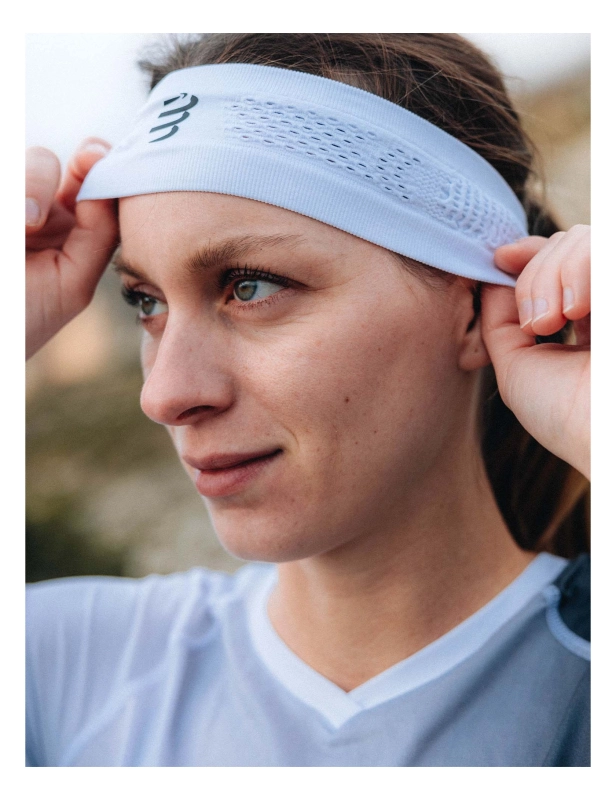 CompresSport Thin Headband On/Off (White/Black)