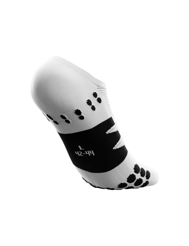 CompresSport Run Socks No Show - White/Black