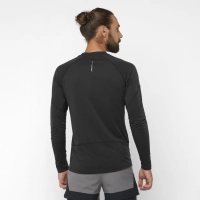 Salomon Cross Run LS Tee M - Deep Black - férfi thumbnail