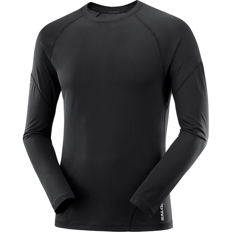 Salomon Cross Run LS Tee M - Deep Black - férfi