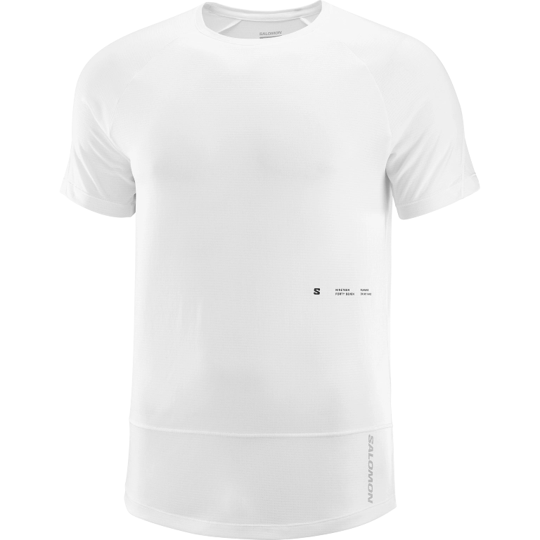 Salomon Cross Run SS Tee GFX M - White - férfi